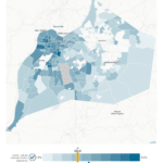 Census tract map of excessive housing costs in Louisville, KY