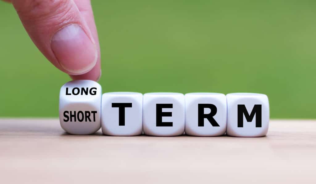 Finger changing blocks "long" term to "short" term