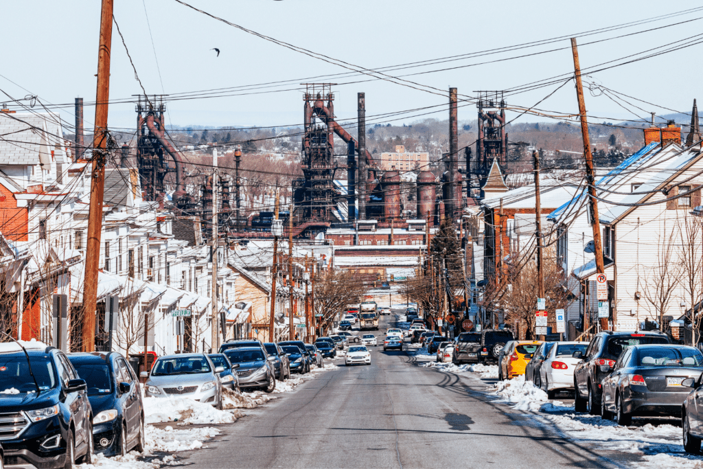 Bethlehem PA residential district is shown. Bethlehem Built a Strategy to Tackle Its Housing Affordability Crisis.