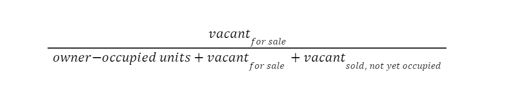 Formula 1 shows homeowner vacancy rates