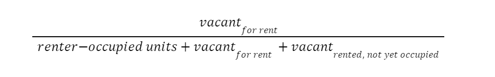 Formula 2 Shows Rental Vacancy Rates