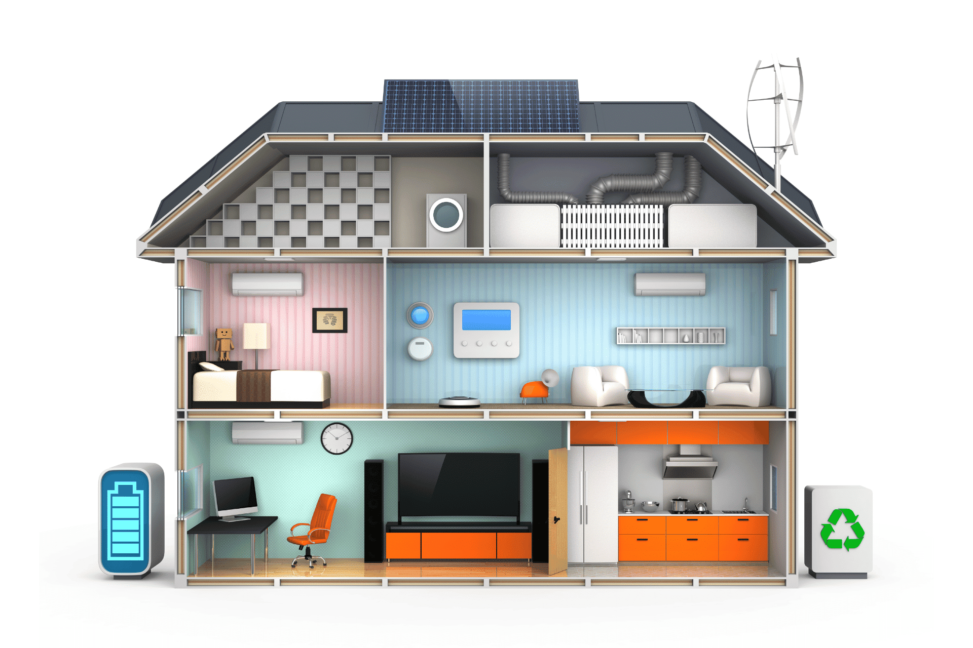 Energy-efficient house