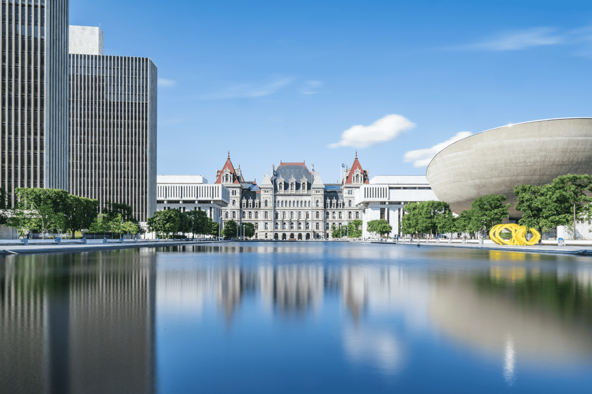 A view of the city of Albany is shown