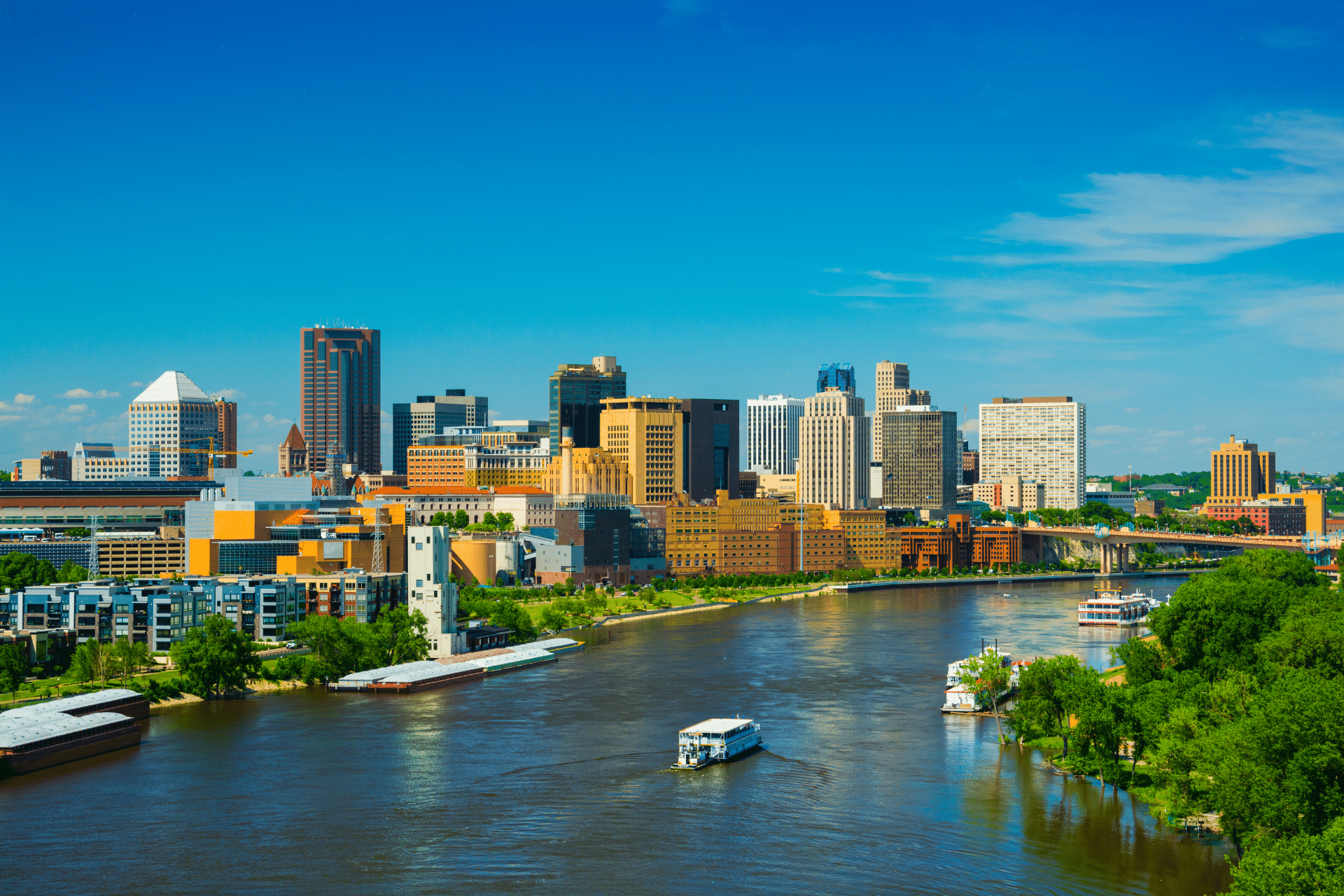 View of St. Paul, Minnesota, a Twin City