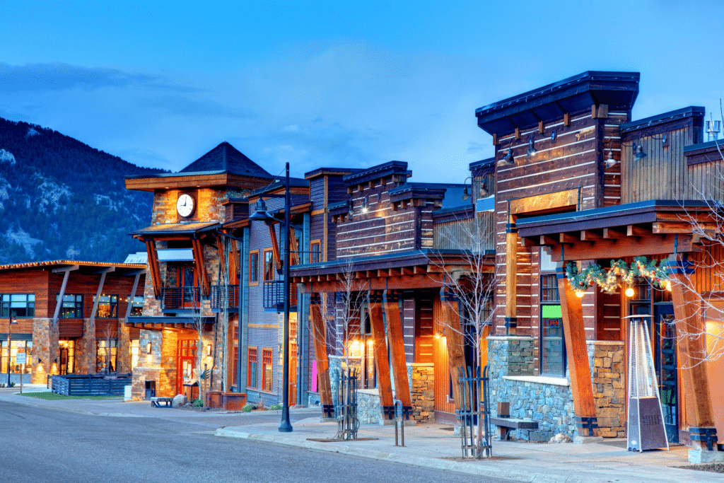 Big Sky, Montana, a popular tourist destination in the winter months