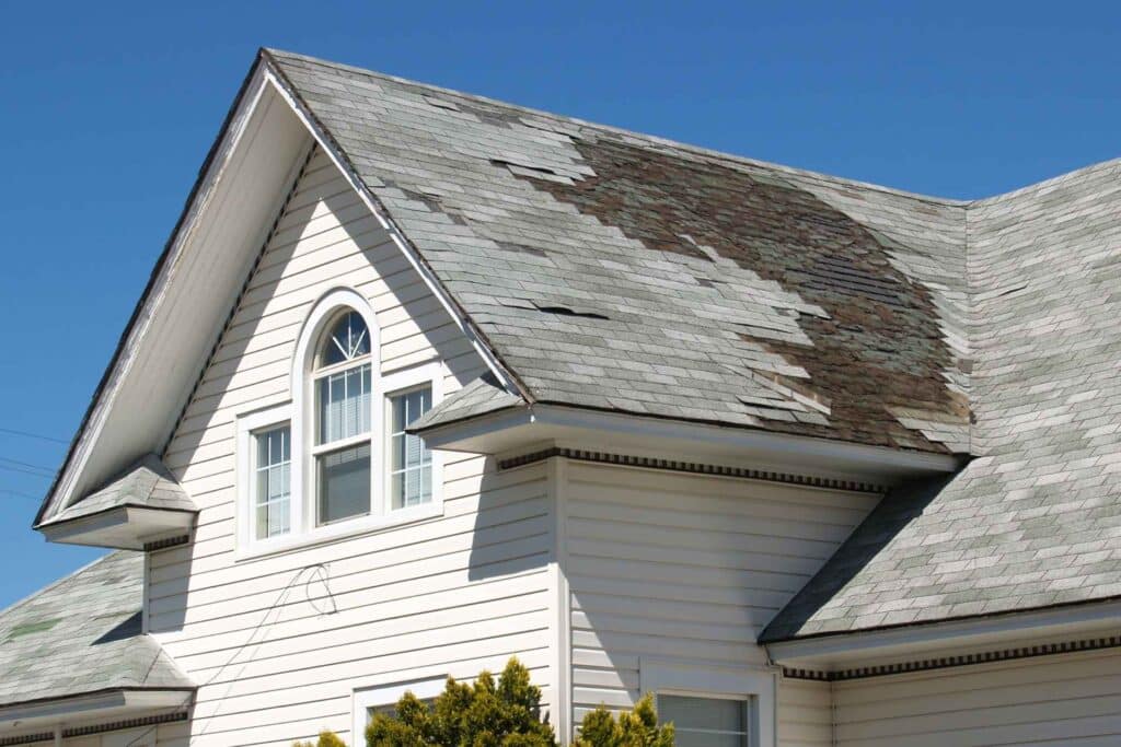 Image of a roof in need of repair is shown to illustrate our Home Repair Cities Network announcement